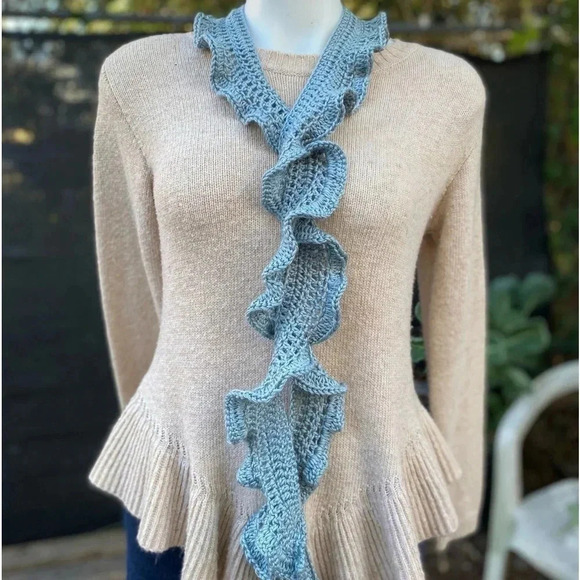 Soft Silky‎ Feeling Elegant Ripple Accessory Scarf Blue Green Lavender Purple - Picture 6 of 10